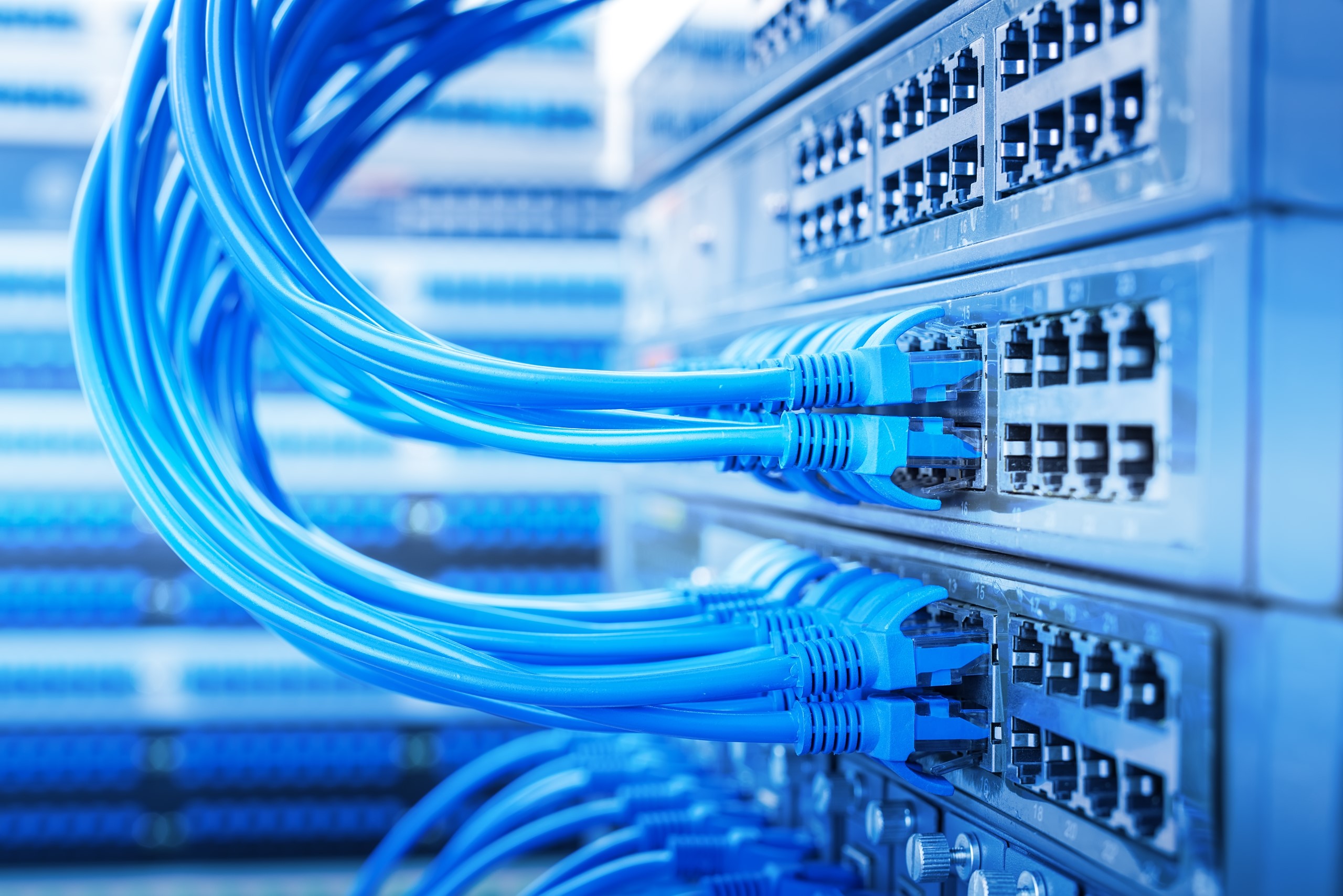 Blue cables 蓝色的电缆